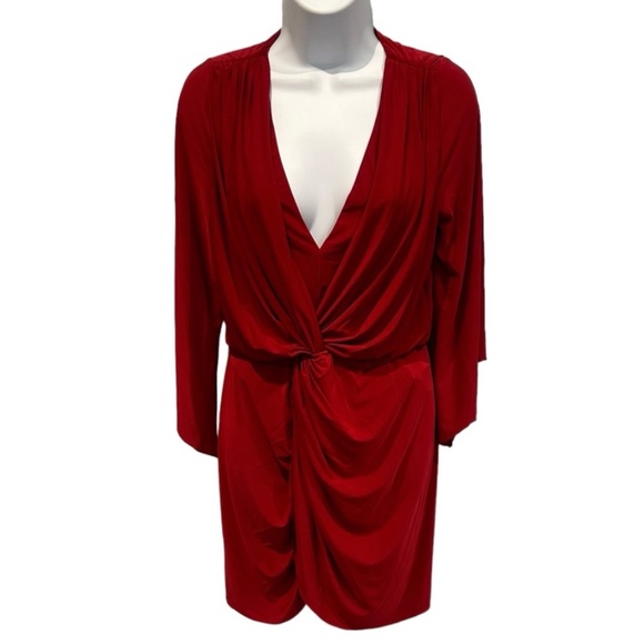 Revolve x MISA Los Angeles Teget Knot Front Dress Red Size XS New with Tag - Picture 6 of 14